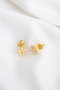 Heliophilia Silver Pendientes Stud de Plata de Ley 925 Dorados